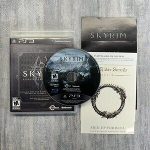 The Elder Scrolls V: Skyrim Legendary Edition (PlayStation 3, PS3) No Map